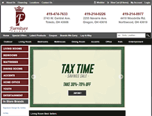 Tablet Screenshot of furniturepalacetoledo.com